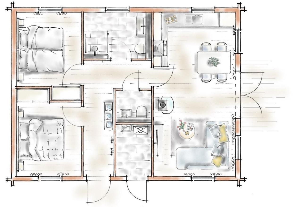 Oekologisches Holzblock-Ferienhaus 150 Im Lauterdoerfle Zu Vermieten - Neubau Villa Hayingen Ngoại thất bức ảnh